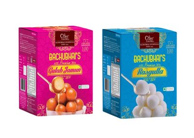 Crave Eatables Bachubhai's Gulab Jamun 1 Kg (Pack Of 1 Kg 1) / Rasgulla 1 Kg (Pack Of 1 Kg 1)