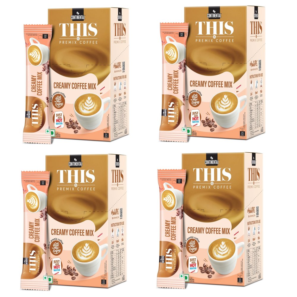 Continental This Creamy Coffee 180Gm | 3In1 Instant Premix Coffee Powder | 40 Sachets | Just Add Hot Water - Cafe Like Coffee