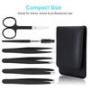 6PCS Professional Eyebrow Tweezers Set for Women and Men, Premium Stainless Steel Tweezer Kit, Best Tweezers Precision for Ingrown Hair, Facial Hair, Eyebrows Plucking view 2