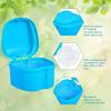 Denture Bath Box Cup, Complete Clean Care for Dentures, Clear Braces, Mouth Guard, Night Guard & Retainers,Traveling view 2