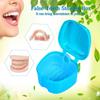 Denture Bath Box Cup, Complete Clean Care for Dentures, Clear Braces, Mouth Guard, Night Guard & Retainers,Traveling view 3