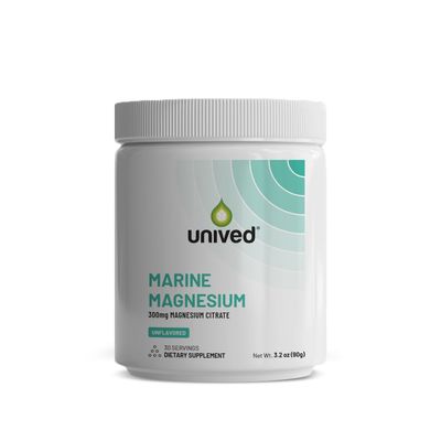 Unived Marine Magnesium, Paste Aquamin Magnesium Citrate 300Mg From Sea Water, Nerve Function, Muscle Health, Sleep And Recovery Support, 30 Servings
