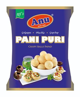 Anu Pani Puri Papad - 900g | Golappa | Phuckha | Gupchup | Ready to Fry or Microwave | Instant Panipuri Pellets | Golgappe Packet Readymade