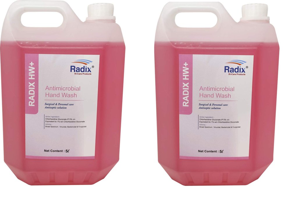 RADIX HW+ : Antibacterial Germ protection Handwash Liquid Refill - Kills 99.9% Harmful Bacteria and Germs (pack of 2, 2x5Ltr)