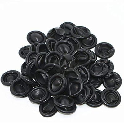 Aadvay ESD Safe Anti-Static Powder Free Latex Finger Cots (Black, 24 Pieces)