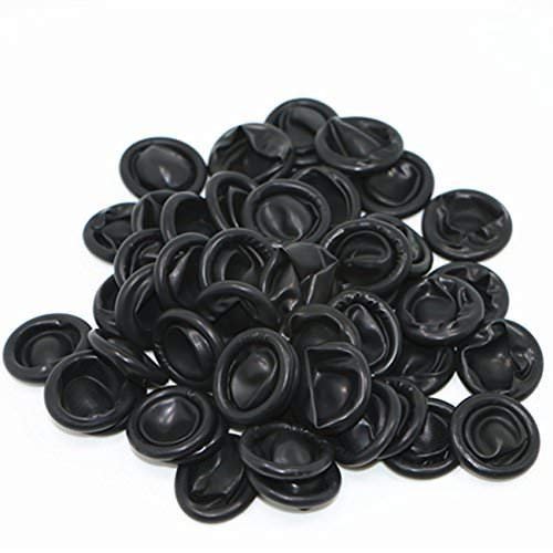 Aadvay ESD Safe Anti-Static Powder Free Latex Finger Cots (Black, 48 Pieces)