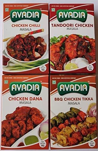 Avadia nonveg Combo(Chicken Chilly Masala, Tandoori Chicken Masala, Chicken Dana Masala, BBQ Chicken Tikka Masala)-50gm