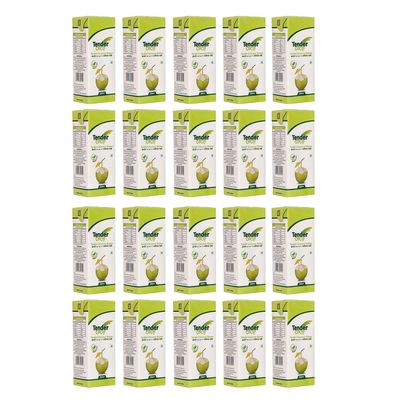 Tender COCO 100% Natural Tender Coconut Water, Tetra Pack 200ml (Pack of 20)