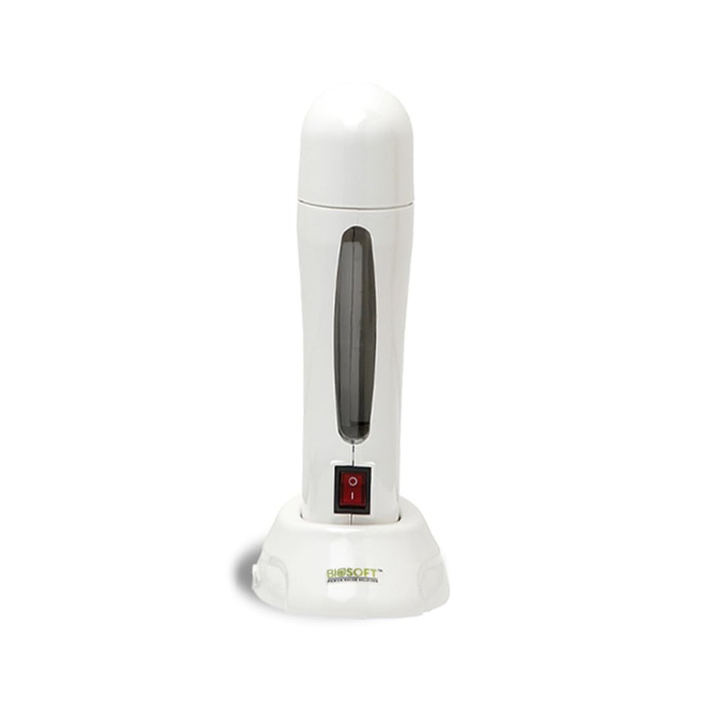 Biosoft Roll On Wax Heater | Fast Heating Capacity For 100ml Hair Removal Refills | Roll-On Depilatory Wax Heater Machine | One Touch Wax Heater Machine for Smooth & Quick Hair Waxing - White