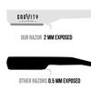 Barber Straight Razor - Stainless Steel Straight Edge Razor with 10 Derby Premium Blades (White) view 4