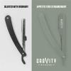 Barber Straight Razor - Stainless Steel Straight Edge Razor with 10 Derby Premium Blades (Mint) view 2