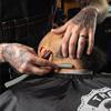 Barber Straight Razor - Stainless Steel Straight Edge Razor with 10 Derby Premium Blades (Mint) view 3
