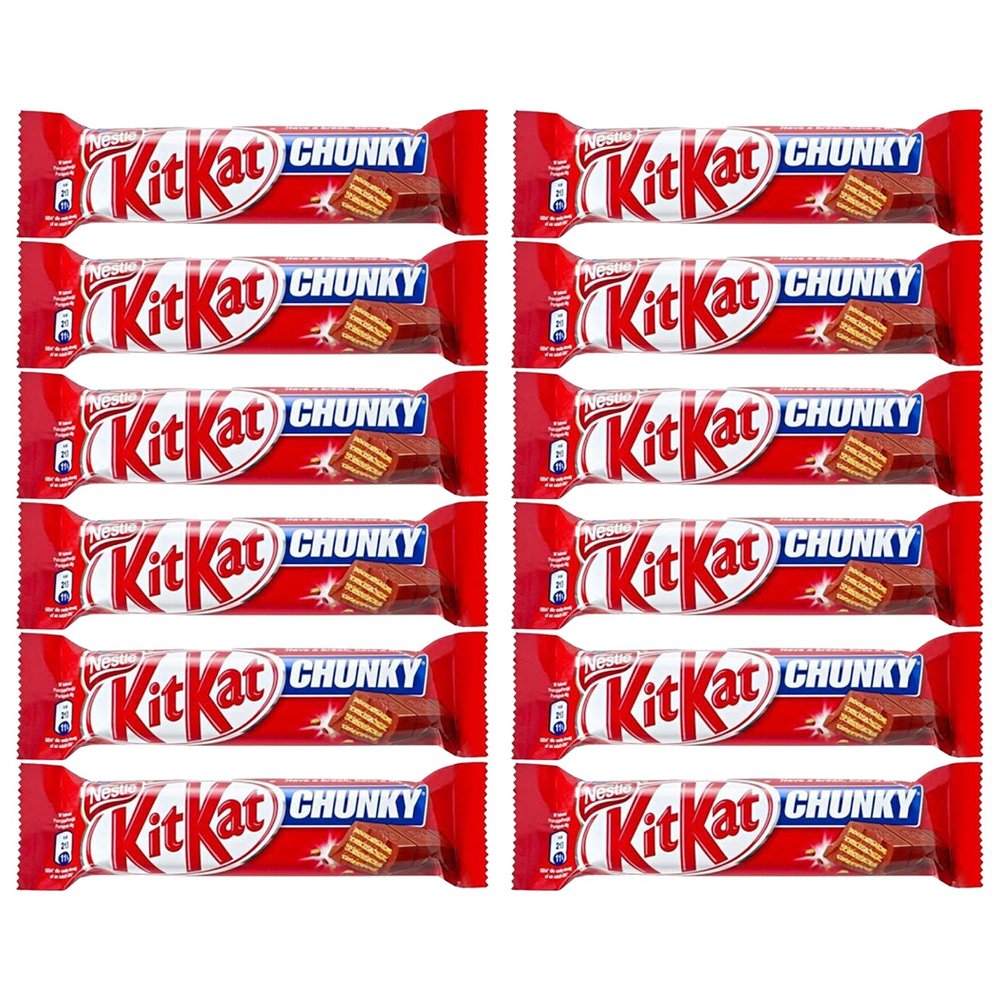KIT KAT Chunky Milk Chocolate - 12 Pack, 12 x 40 g