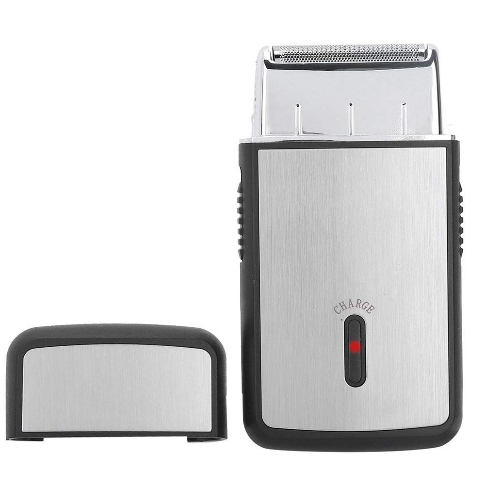 USB Rechargeable Electric Shaver, Professional Mini Men Beard Shaver, Stainless Steel Blade Rustproof and Durable