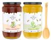 Farm Naturelle- Acacia & Wildberry Flower Wild Forest (Jungle) Honey/100% Pure/Raw/Natural/Un-processed/Un-heated/Lab Tested/Glass Bottle-(1450gmX2+Wooden Spoons.) x 2 Sets. view 1