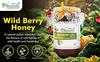 Farm Naturelle- Acacia & Wildberry Flower Wild Forest (Jungle) Honey/100% Pure/Raw/Natural/Un-processed/Un-heated/Lab Tested/Glass Bottle-(1450gmX2+Wooden Spoons.) x 2 Sets. view 3