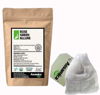 Assamica Agro Rose Green Allure - 10 Tea Bags (Pack of 1)
