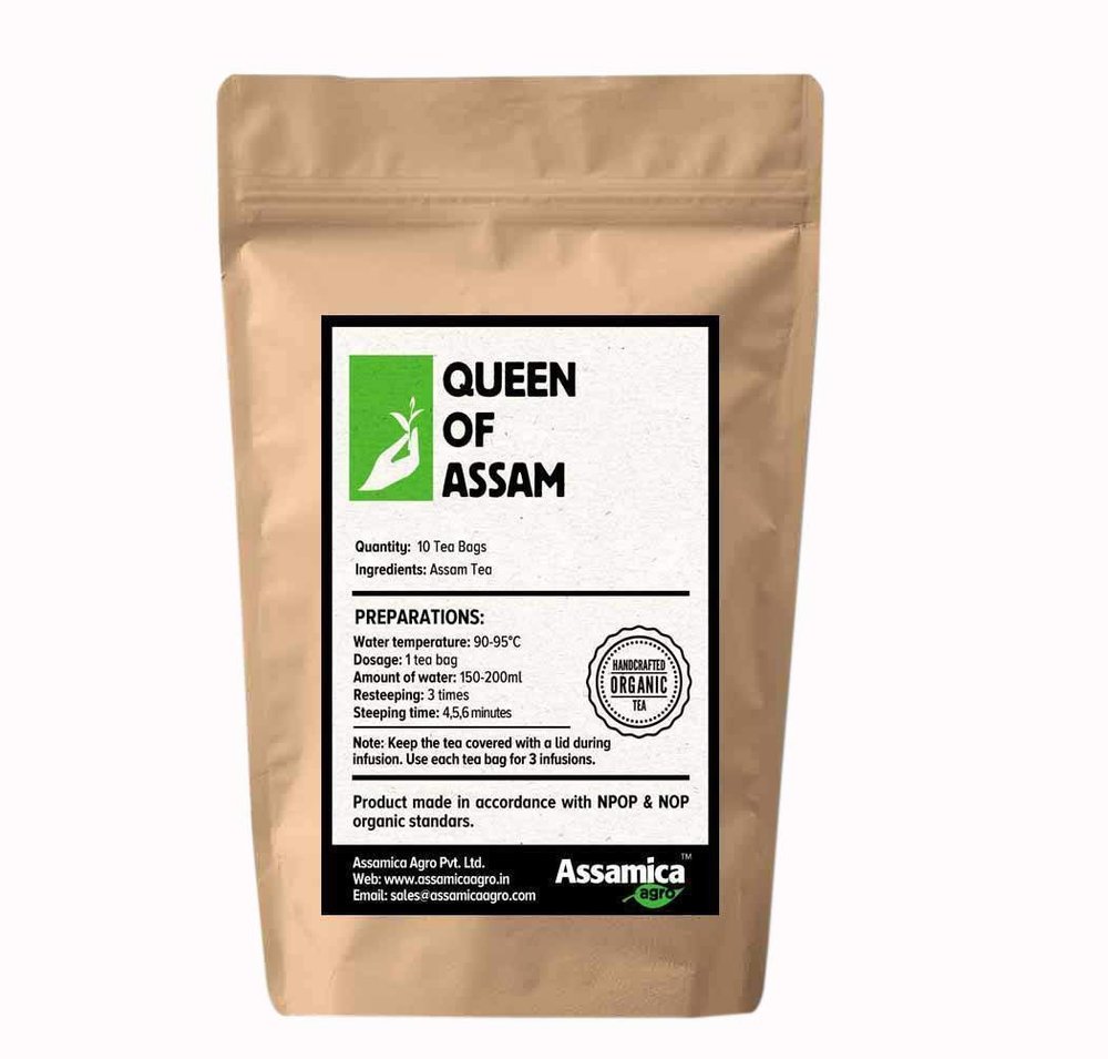 Assamica Agro Queen of Assam Tea Bags - 10 Tea Bags (Pack of 1)