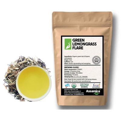 Assamica Agro Green Lemongrass Flare Tea Leaves_500g