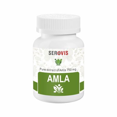 Serovis Pure Extract Amla Capsules | Full of Rich Antioxidant | Protect from Infections | Helps in Hair Grow | Boost Immunity - (1 Piece)
