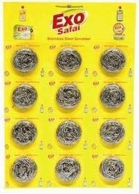 Exo stainless Steel multipurpose scrubber Combo Set (Pack of 12)