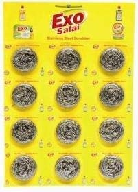 Exo stainless Steel multipurpose scrubber Combo Set (Pack of 12)