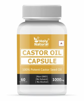 Holy Natural Castor oil Capsules - 60 Softgel Capsule