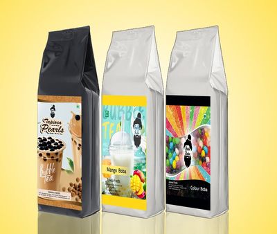 Zawaa Foods Assorted Bubble Tea Pearls  Bumble Tea & Mango Tapioca Boba, 500g Each | Popping Boba for Ice Cream, Milkshake, Smoothies, Falooda & More