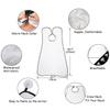 HOMMBAY Beard Apron For Shaving And Trimming With Waterproof Smooth Surface, Adjustable Hook And Loop with 2 Strong Suction Cups (White) view 2