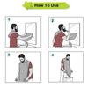 HOMMBAY Beard Apron For Shaving And Trimming With Waterproof Smooth Surface, Adjustable Hook And Loop with 2 Strong Suction Cups (White) view 3