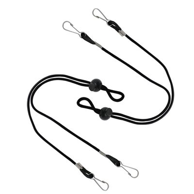 2PCS Adjustable Length Mask Lanyard for Kids,Neck Straps for Back of Head and Adjustable Stopper Mask Holders Extender Black