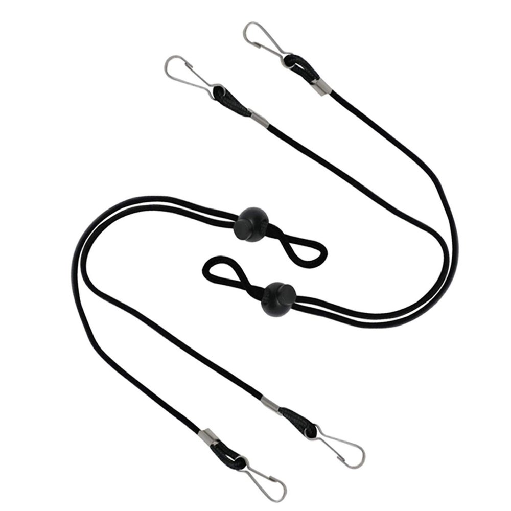 2PCS Adjustable Length Mask Lanyard for Kids,Neck Straps for Back of Head and Adjustable Stopper Mask Holders Extender Black