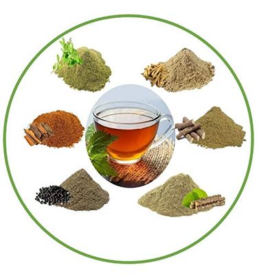 Organicgreen Herb Mix Kadha/Kwath Powder Pack of 100GM Giloy | Tulsi| Ashwagandha| Mulethi| Kali Mirch| Dalchini stick Powder
