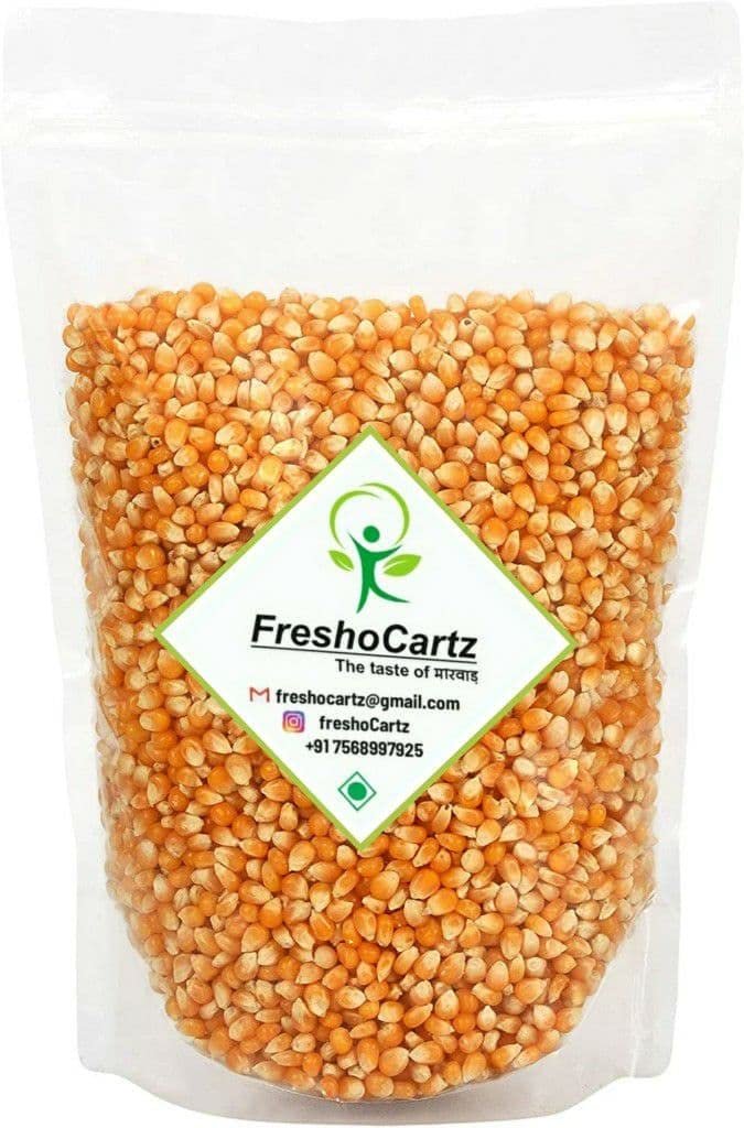 FreshoCartz Popcorn Kernel Seeds | Makki Seeds | Makka Seeds | Corn Seeds | 100% Popping Kernels (Extra Soft Popcorn Makka | Makai ) (400gm)