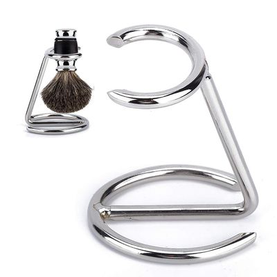 Brush Holder, Standard Size Shave Brush Holder, Stainless Steel For Daily Shaving And Barber Tool for Salon