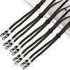 5PCS Adjustable Length Face Mask Lanyard for Adult Kids, Reusable Washable Mask Holder Hanger Extender with Safety Breakaway Clasp, Ear Pressure Relief for School Outdoor Sport, Black view 1