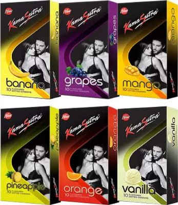 KamaSutra Honeymoon Combo With Exciting Flavours Condoms Condom (Pack of 6, 60S)