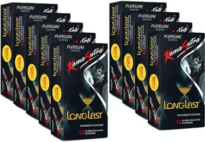 KamaSutra Nine Pleasure Longlast Condom (Pack of 9, 108S)
