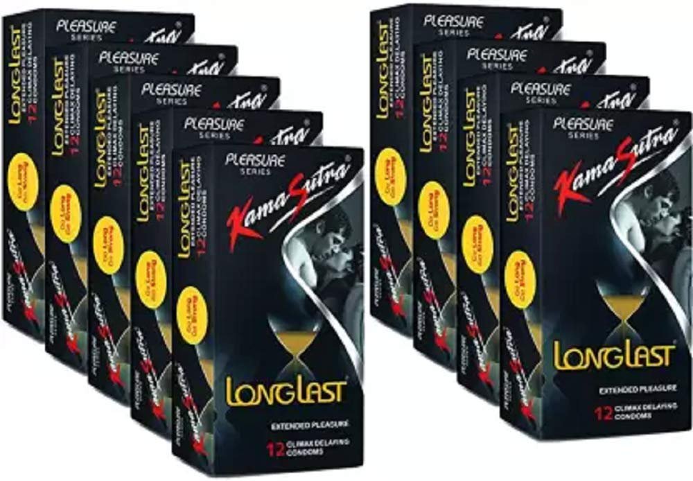 KamaSutra Nine Pleasure Longlast Condom (Pack of 9, 108S)