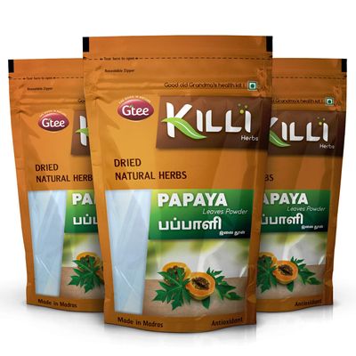 KILLI Papaya Leaves Powder, 100g (Pack of 3)