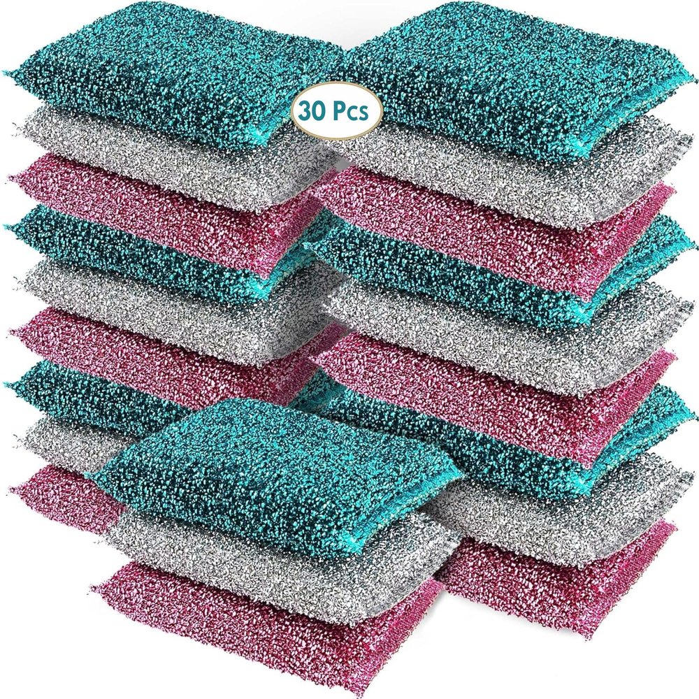 Splendid Scrub Sponge Pad (10PK) - Easy Clean Scrubber | Non Stinky Dish Cloths | Dish Scrubber Scrubbing Dish Cloths