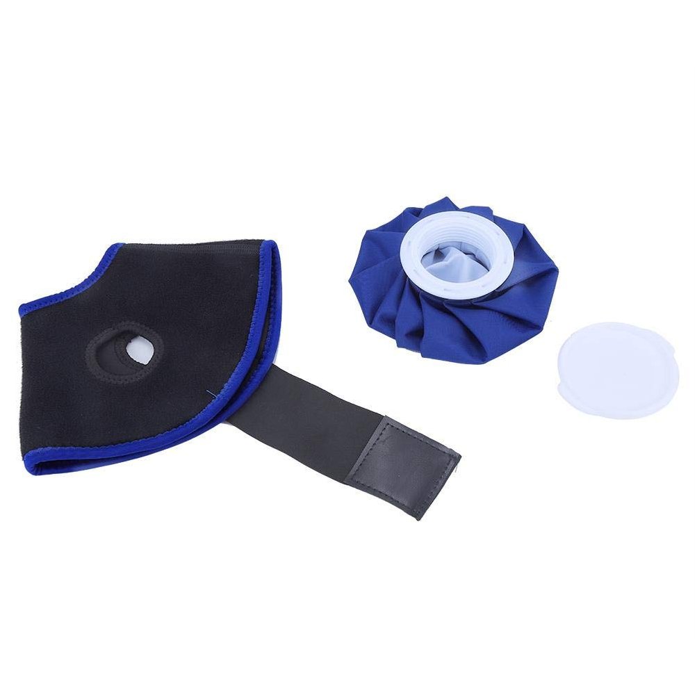 Ankle Ice Bag, Mesh Material Ice Bag Strap, Blue Flexible Durable Ankle Brace Strap, Physiotherapy Tool for Cold Compress with Ice Bag Hot Compress