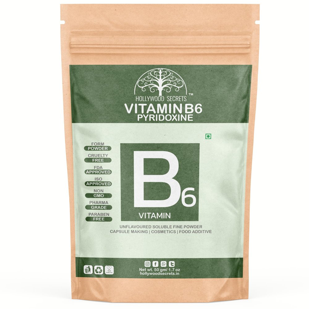 Hollywood Secrets Vitamin B6 Pyridoxine Powder 50gm