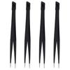 4 Pcs Multifunctional Manicure Tweezers Professional Pointed Tweezer with Rubber Embossing End for Manicure Nail Art view 1