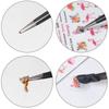 4 Pcs Multifunctional Manicure Tweezers Professional Pointed Tweezer with Rubber Embossing End for Manicure Nail Art view 4