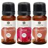Aatiutik Essential anti bacterial Aroma Oil for Electric and Tlight Diffuser - Rose and Sandalwood for Home Office Spa Hotel - Set of 3, 15 ML Each