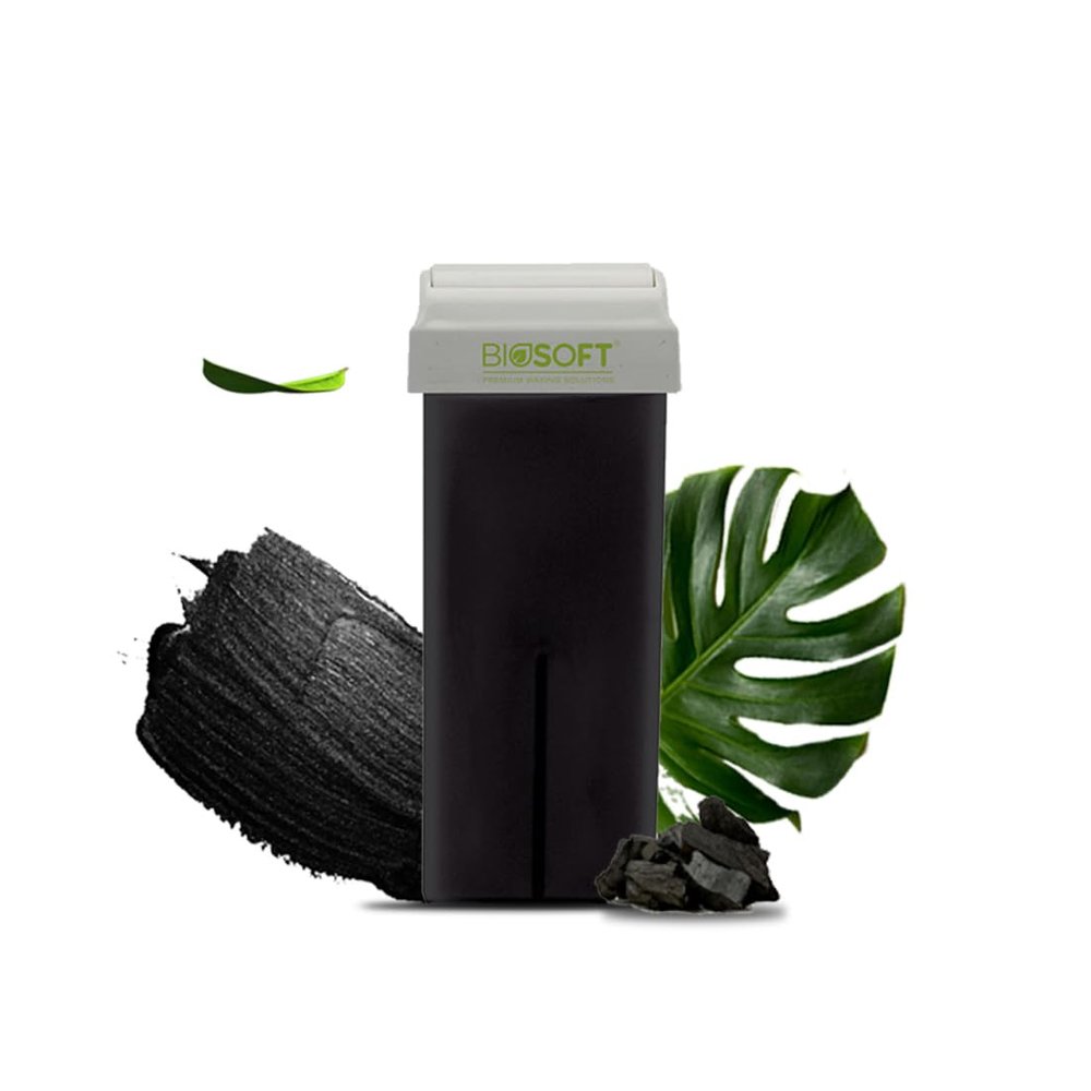 Biosoft Liposoluble Liposoluble Charcoal Wax 100ml (Roll On) (Black)
