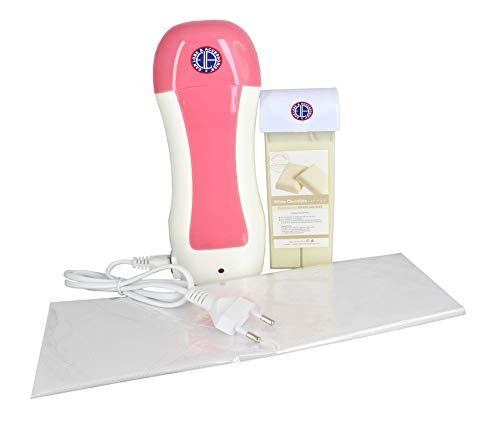 Ear Lobe & Accessories Depilatory Wax Heater + Roll-on Hot Depilatory Wax White Chocolate Cartridge (100g) +Waxing Strips