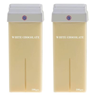 [Ear Lobe & Accessories] Roll-On Depilatory Wax Cartridge, White Chocolate, 200 g - Set of 2