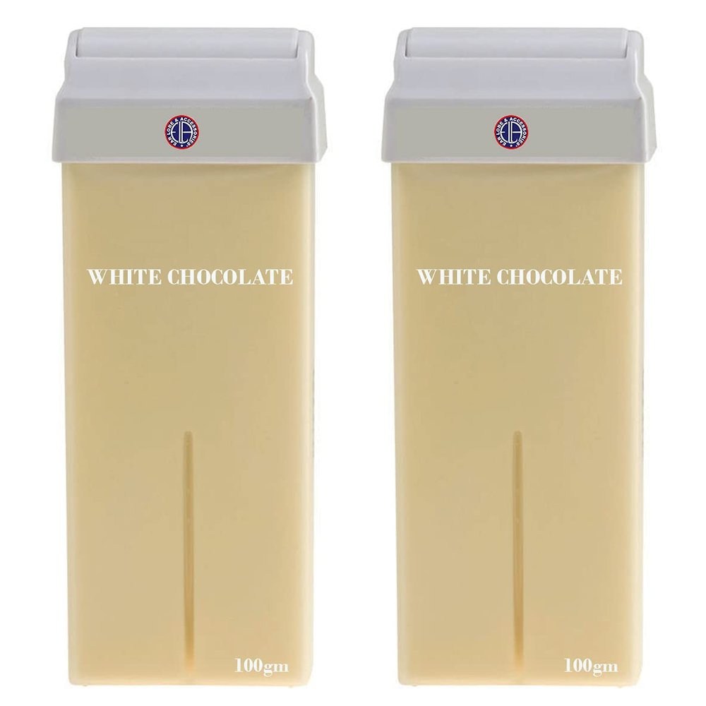 [Ear Lobe & Accessories] Roll-On Depilatory Wax Cartridge, White Chocolate, 200 g - Set of 2